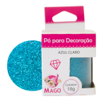 Pó Para Decoração Azul Claro 10Gr Mago